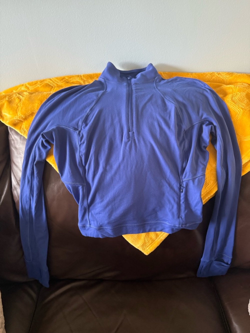 Lululemon Posedon Blue Quarter-Zip Athletic Pullover Size 6